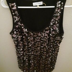 Calvin Klein  blouse black with sequence